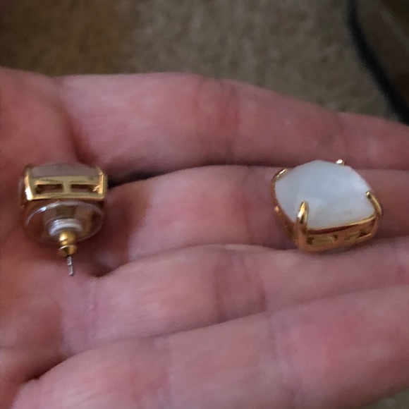 Kate Spade gold plated moonstone earrings - Picture 4 of 6